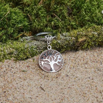 Brelok do kluczy z Różowym Kwarcem