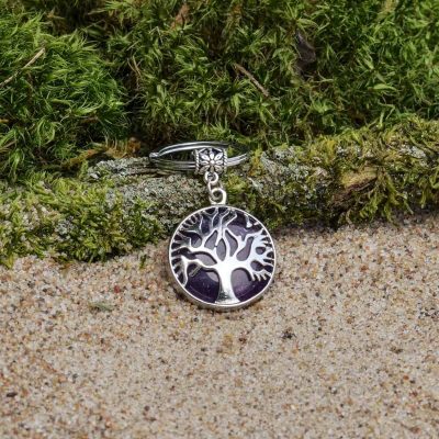 Brelok do kluczy z ametystem