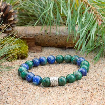 Bransoletka z chryzokolą i lazurytem