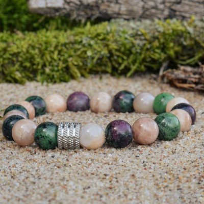 Bransoletka z Anyolitu (Zoisytu) i Skalenia