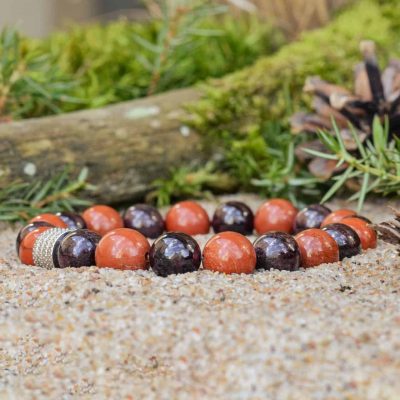 Bransoletka z Granatem i Czerwonym Jaspisem