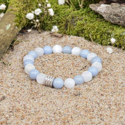 Bransoletka z Selenitu i Angelitu