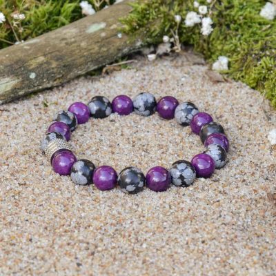 Sugilito ir Snaiginio Obsidiano Apyrankė